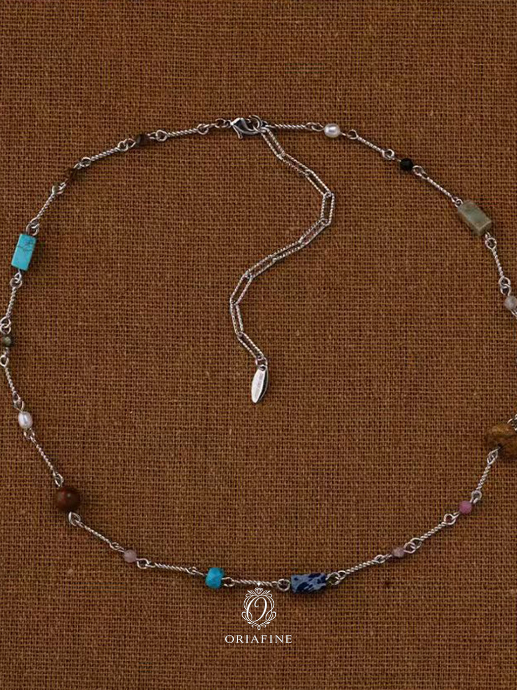 Mosaic Ember Stone Necklace
