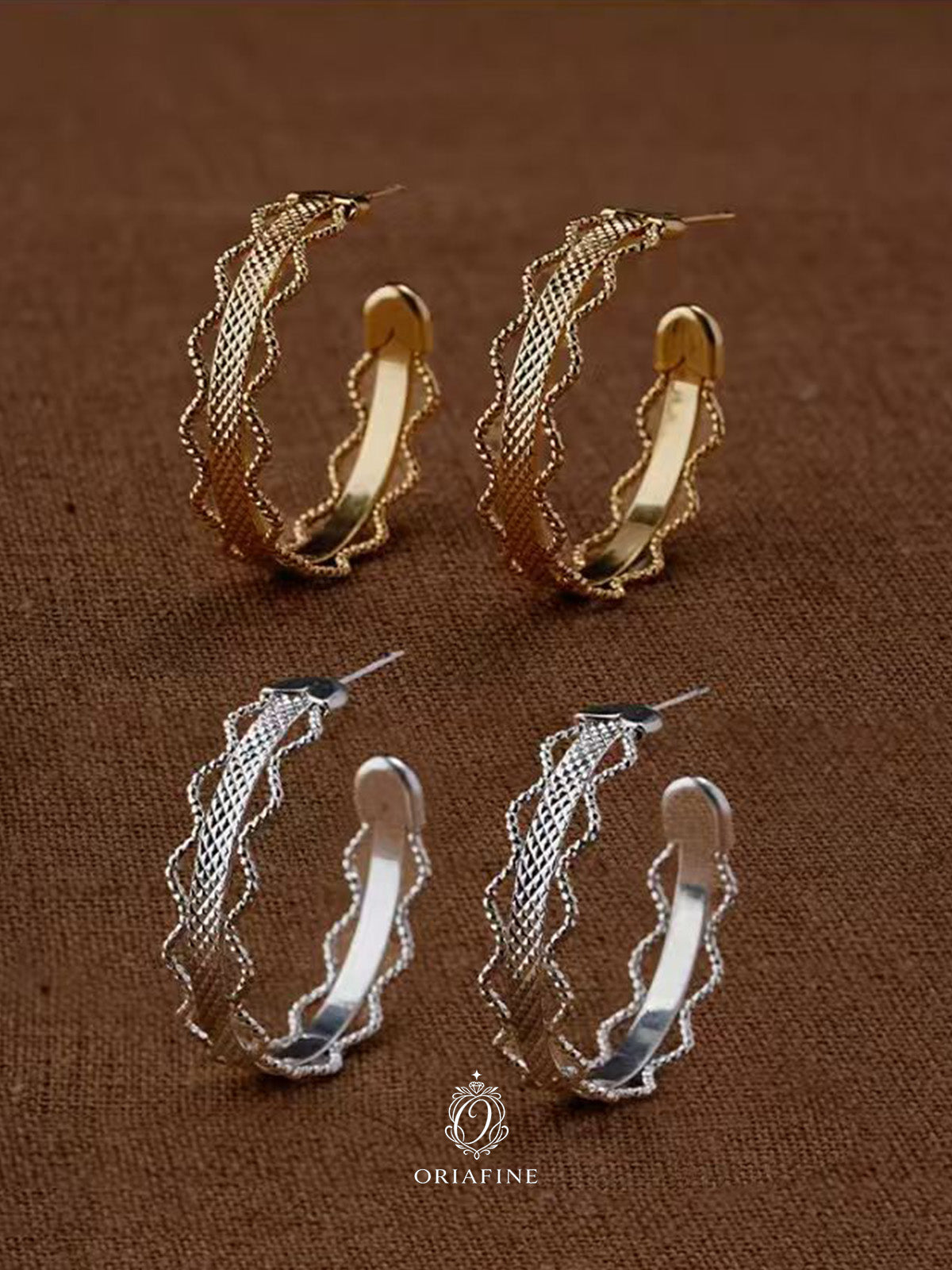 Elarisse Lace Halo Earrings