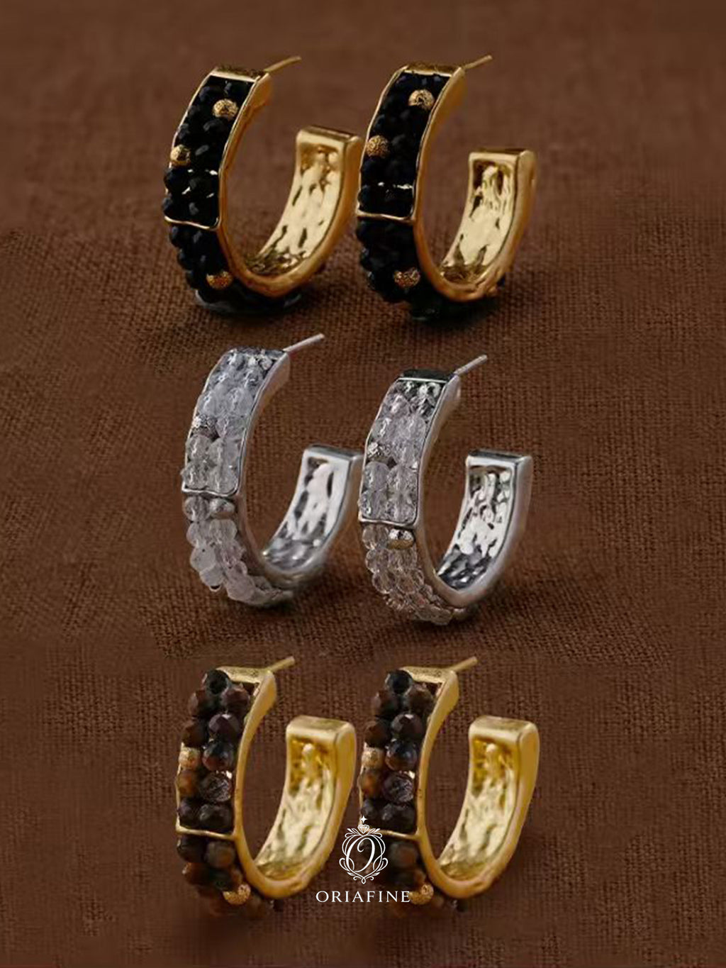 Trivana Beaded Ring Earrings