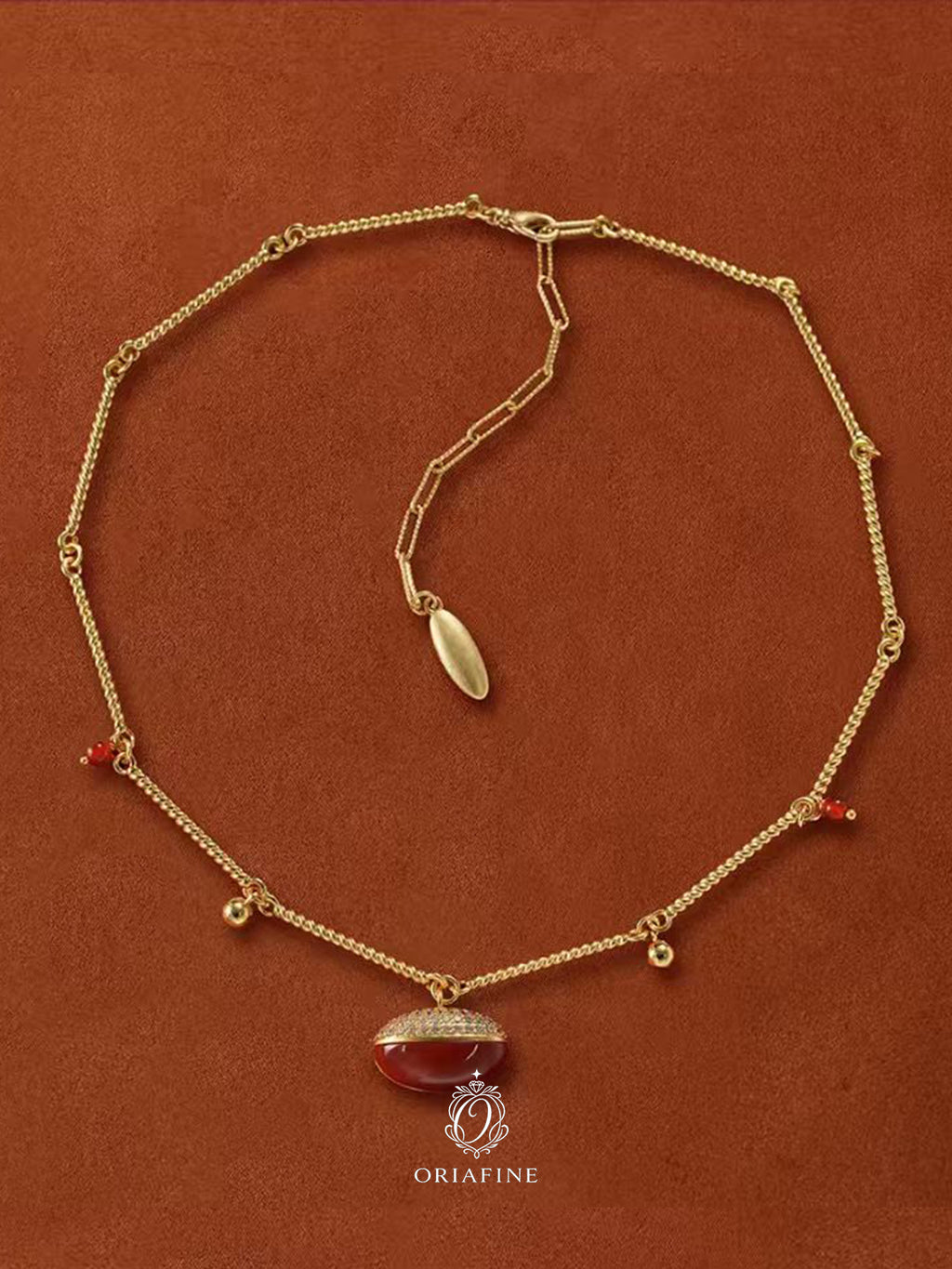 Rosavelle Garnet Crystal Pendant Necklace