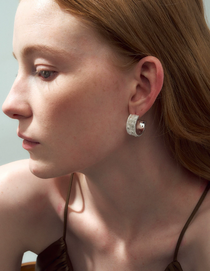 Veloura Brushed Halo Earrings