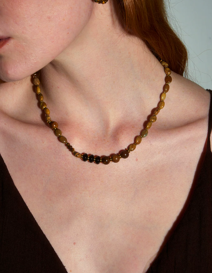 Terranova Jasper Wood Necklace