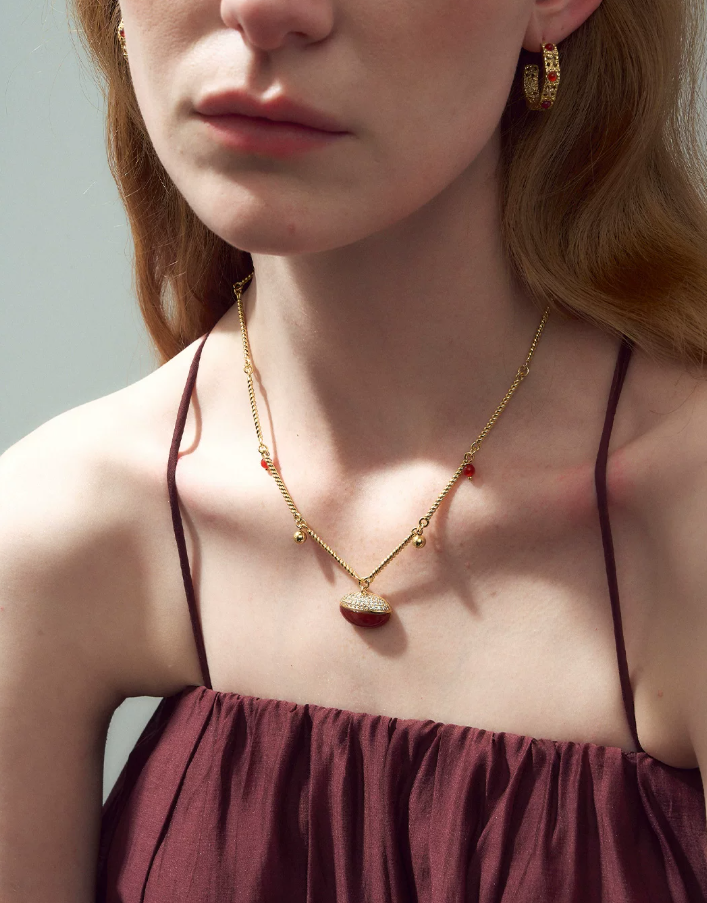 Rosavelle Garnet Crystal Pendant Necklace