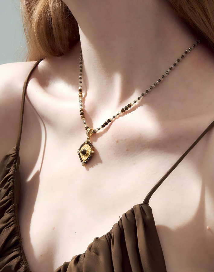 Madera Tiger Eye Pendant Necklace