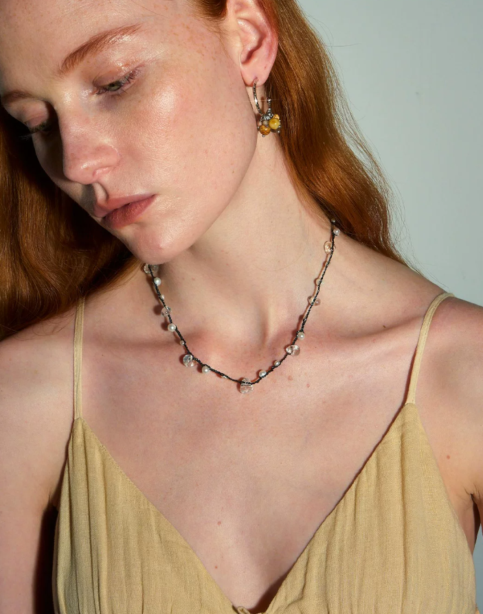 Aureline Crystal Woven Necklace