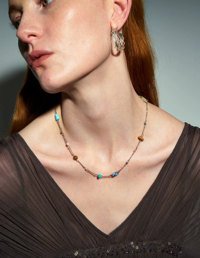 Mosaic Ember Stone Necklace