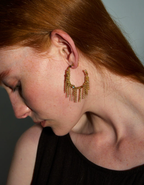 Solmare Tassel Hoop Earrings