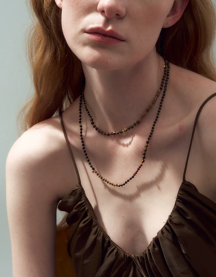 Tigrisse Agate Layered Necklace