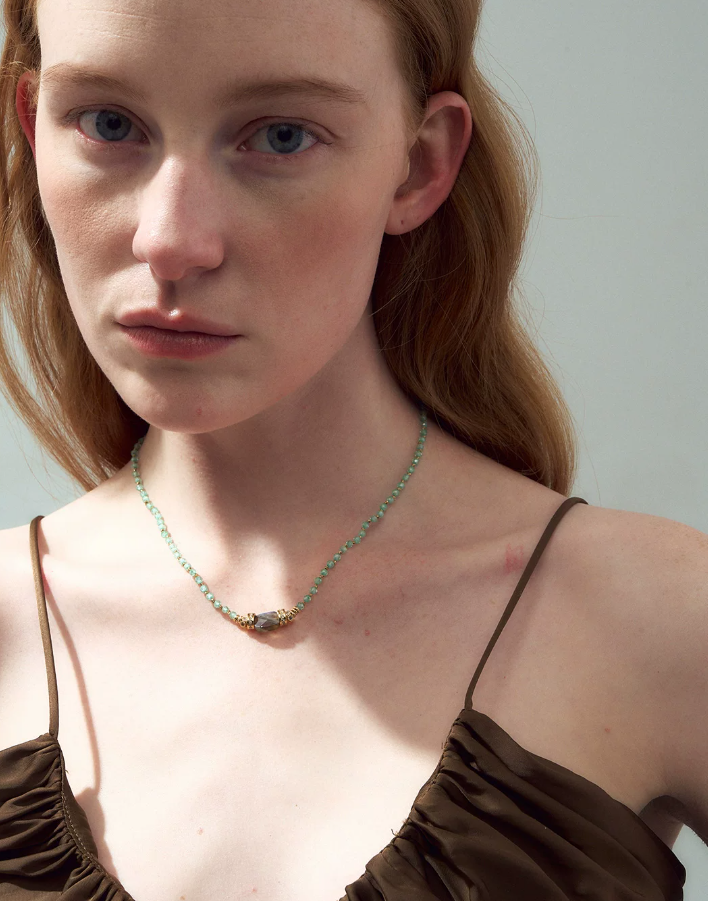 Azure Song Beaded Choker Necklace