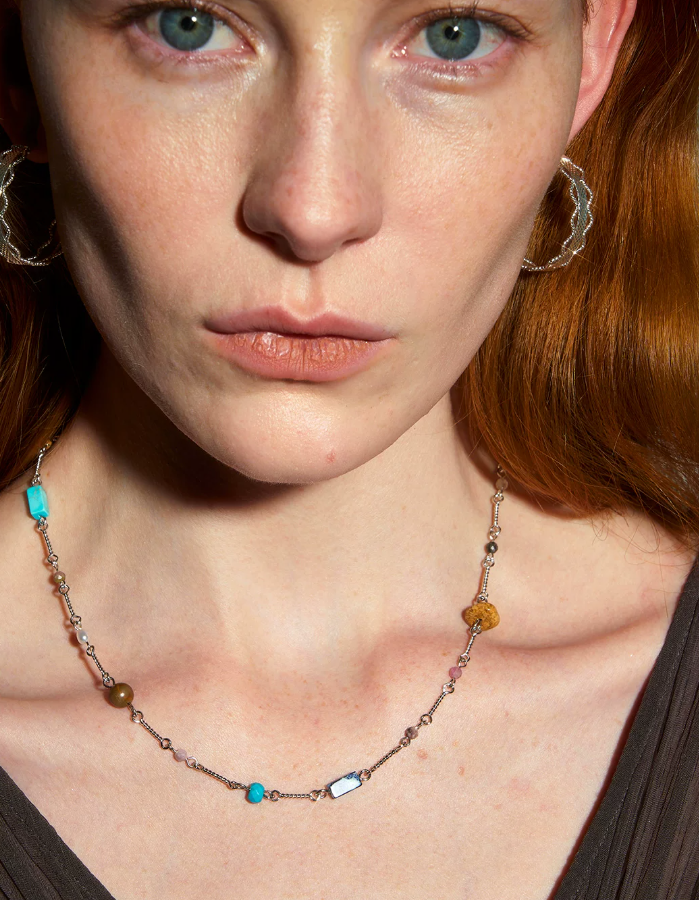 Mosaic Ember Stone Necklace