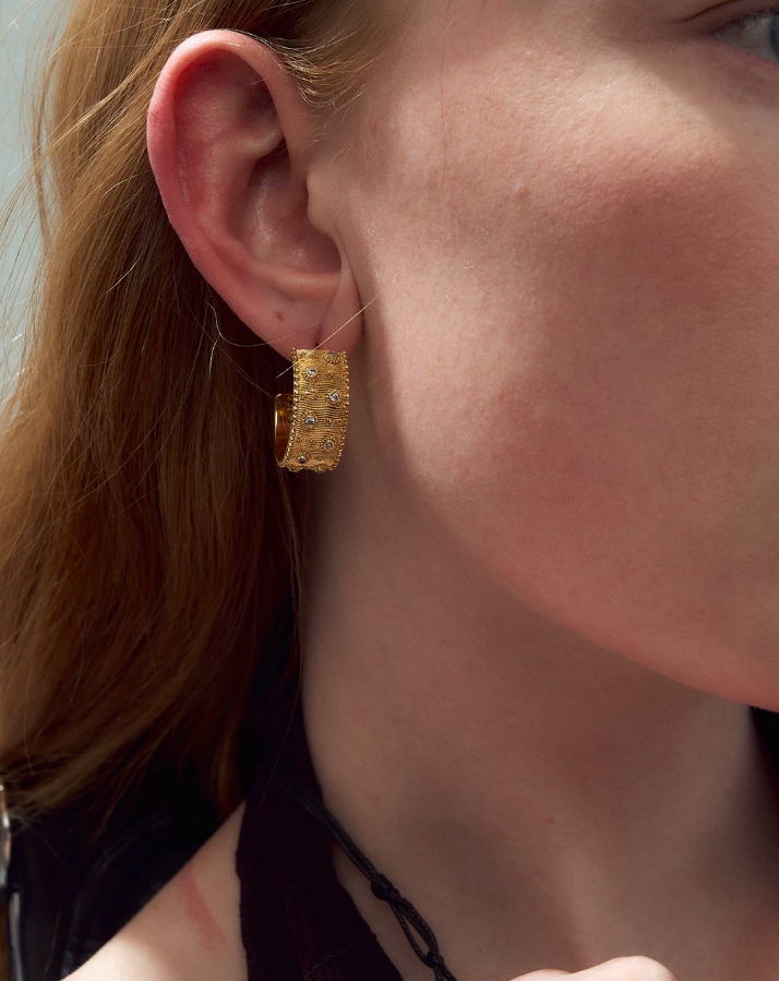Veloura Brushed Halo Earrings