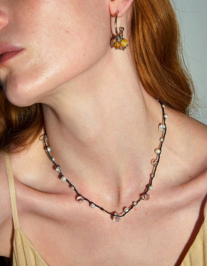 Aureline Crystal Woven Necklace