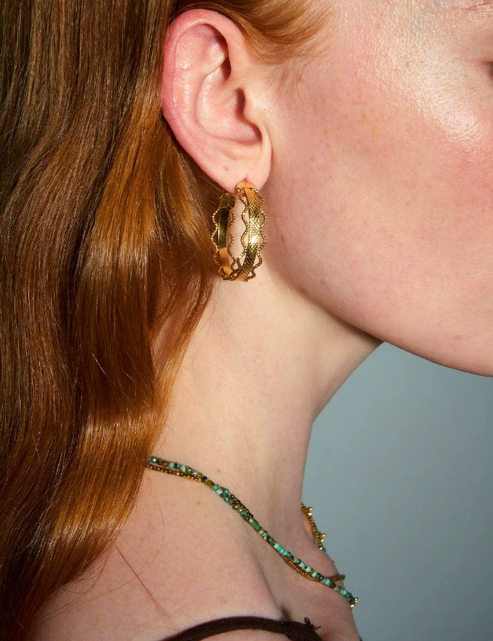 Elarisse Lace Halo Earrings
